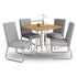 JUEGO DE COMEDOR PRAGA 4 LUGARES METAL - BALTON HOGAR - CMC830NK-A050