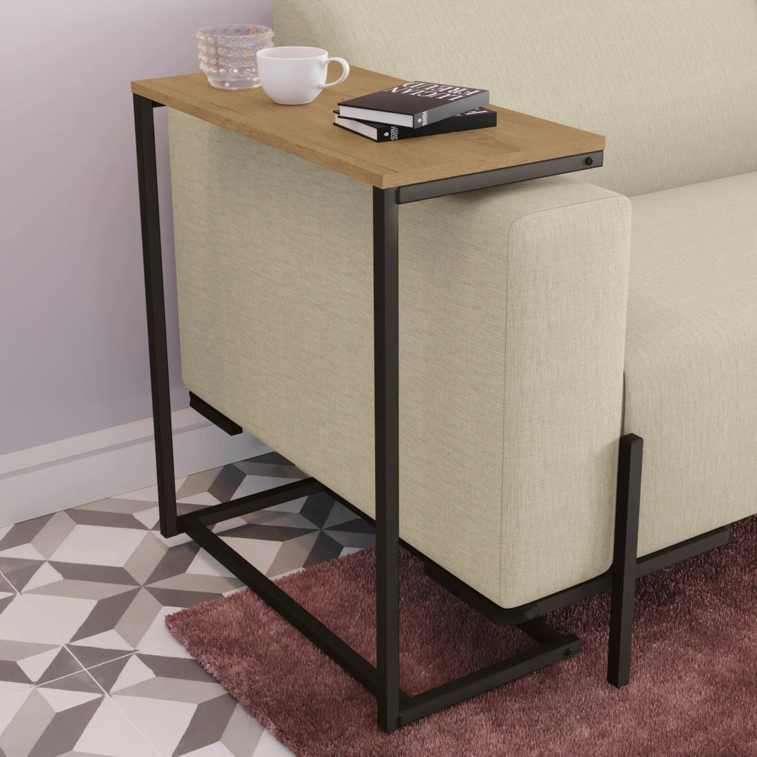 MESA DE APOYO SOFA LINEA INDUSTRIAL HIERRO - BALTON HOGAR - LI025-FRPRF