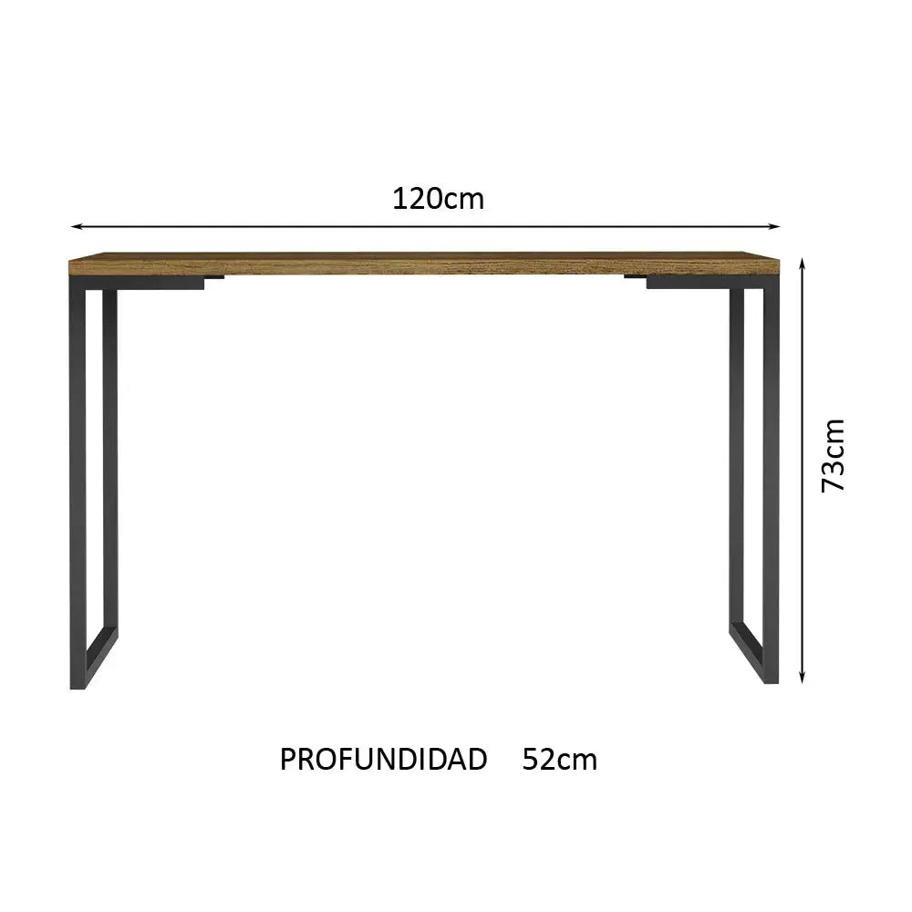 Mesa de escritorio Industrial Madera y Hierro 120cm - Balton Hogar - 94235Z