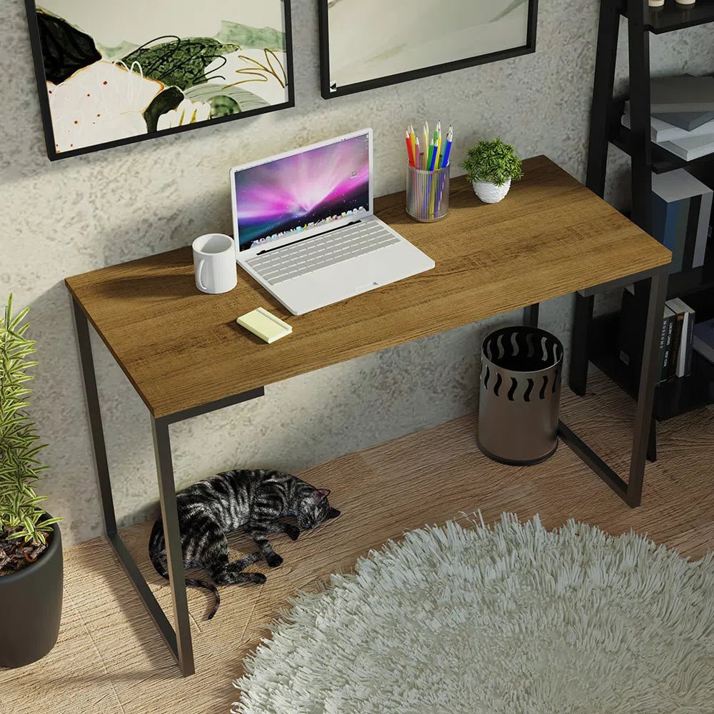 Mesa de escritorio Industrial Madera y Hierro 120cm - Balton Hogar - 94235Z