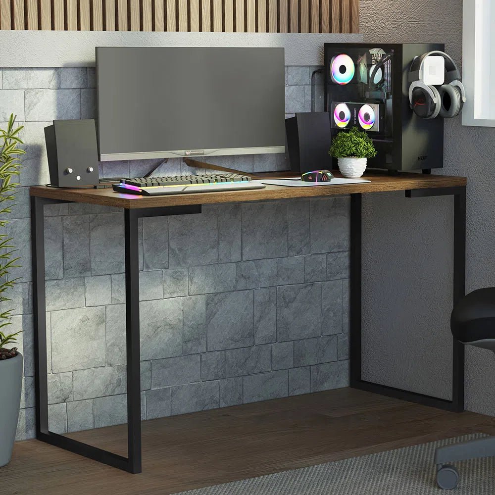 Mesa de escritorio Industrial Madera y Hierro 120cm - Balton Hogar - 94235Z