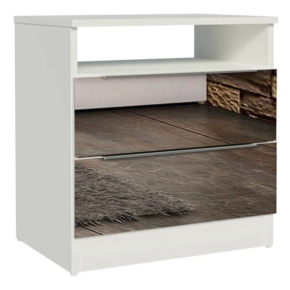 Mesa de Luz con 2 Cajones y Espejo - Balton Hogar - 3227092E