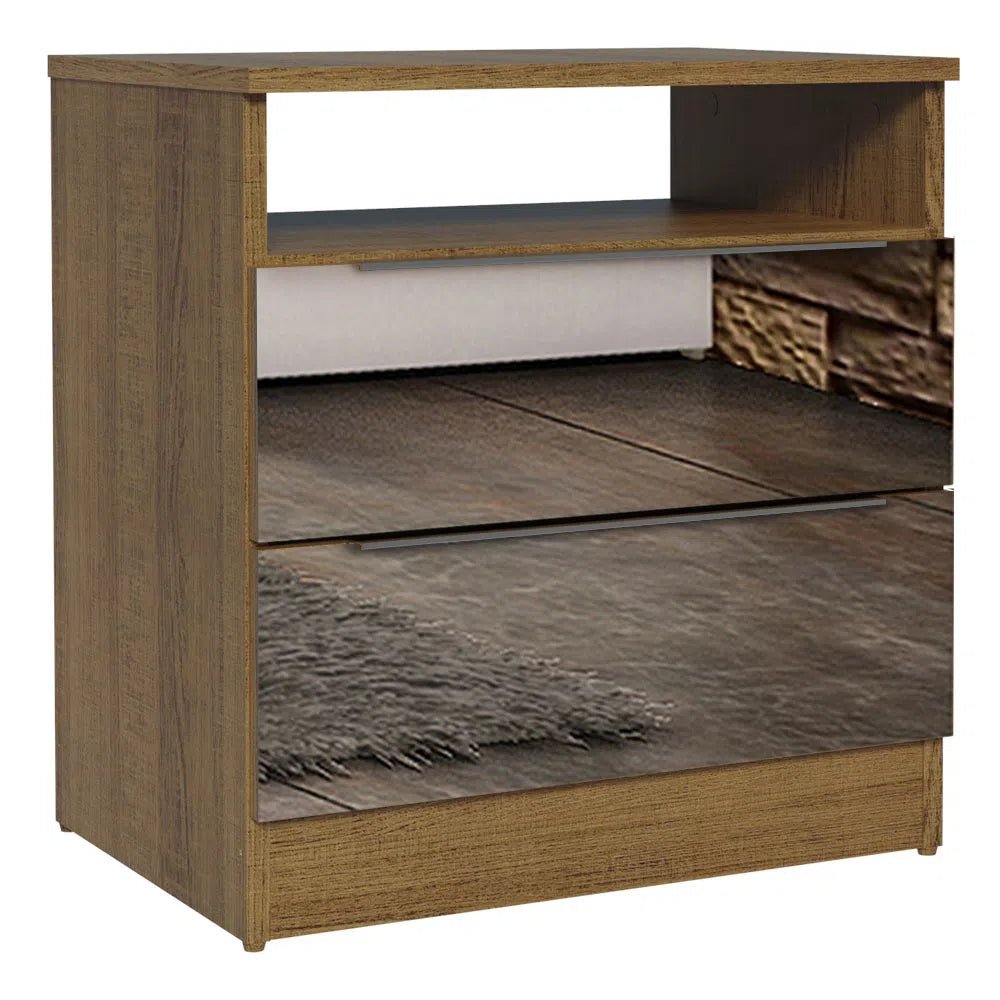 Mesa de Luz con 2 Cajones y Espejo - Balton Hogar - 32275Z2E