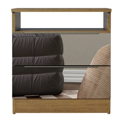 Mesa de Luz con 2 Cajones y Espejo - Balton Hogar - 32275Z2E