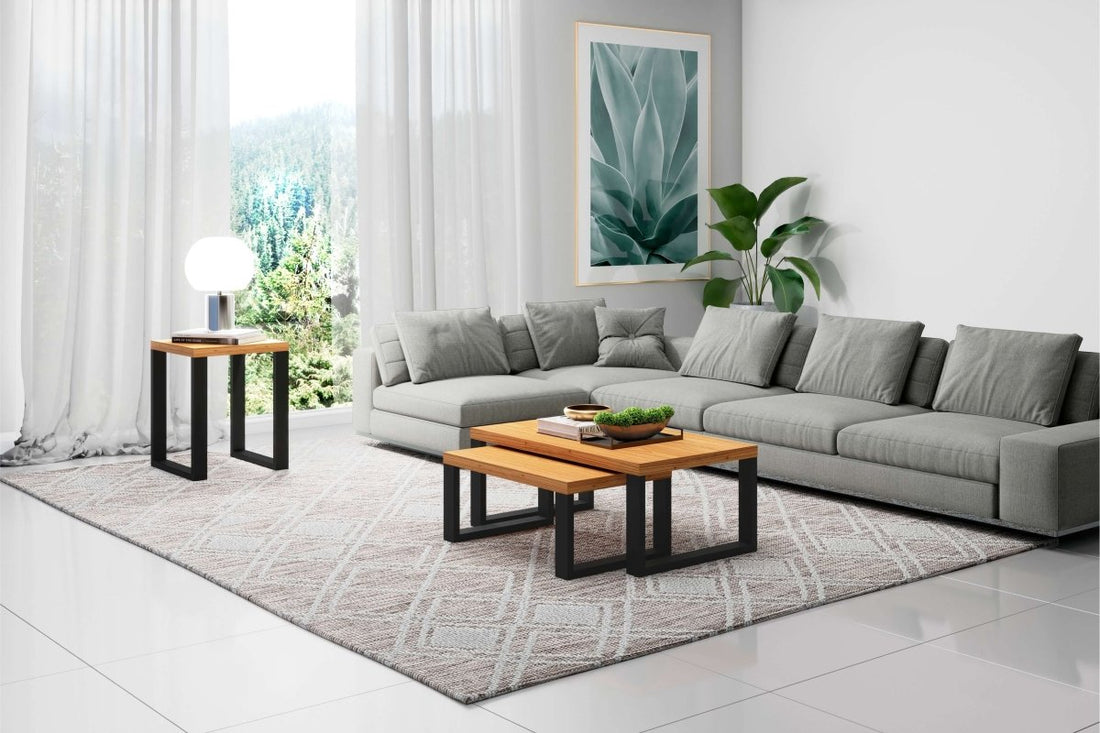 Mesa Ratona Estilo Industrial 89,5cm 100% Mdf - Balton - F12JPF - F12JPF