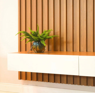 Rack Panel TV con Listones de Madera 100% MDF 180CM - Balton Hogar - TB181JW