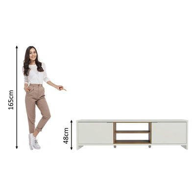 Rack TV hasta 75 Pulgadas Metz 180 cm 2 Puertas Rústico - Balton - 69145Z09 - 6914095Z