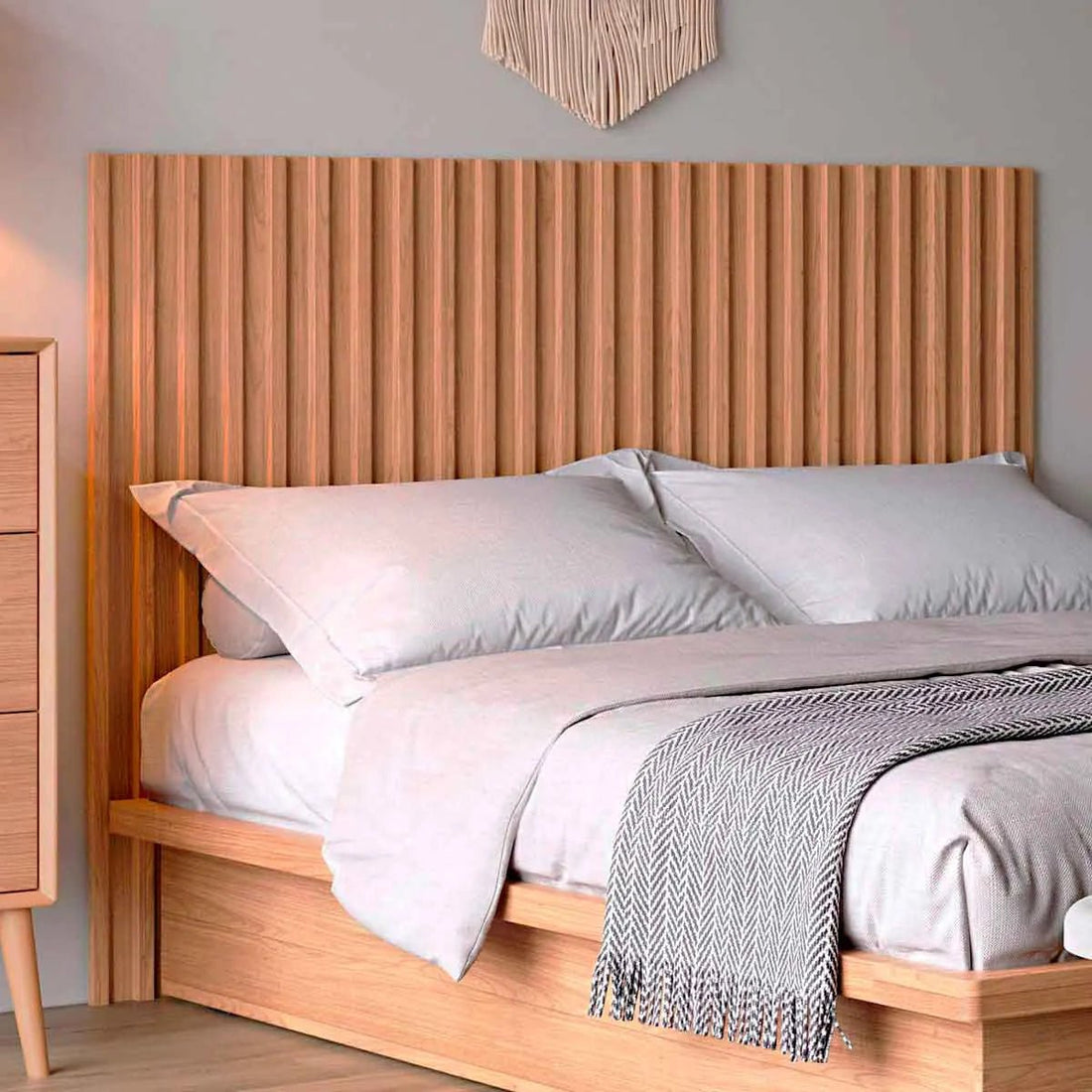 Respaldo de Cama Cabecera TW151 168cm Listones de Madera - TW151JJ