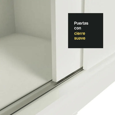 Ropero Matrimonial 100% MDF Zurique 231cm Puertas Corredizas - XC1063D8