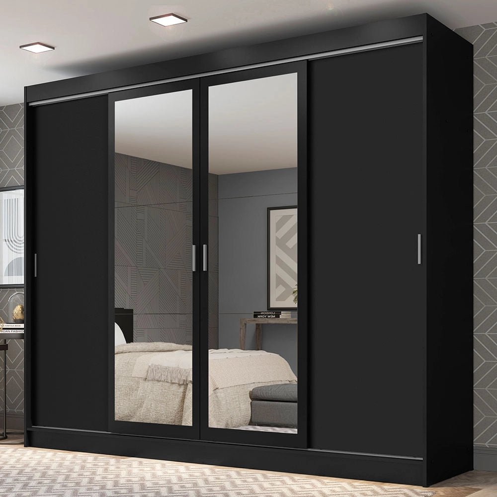 Ropero Matrimonial Austin 4 Puertas Corredizas 215cm 2 Espejos - Balton Hogar - 10288N2E