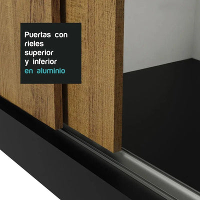 Ropero Matrimonial Monaco Pareja 3 Puertas Corredizas - Balton Hogar - 1093F9