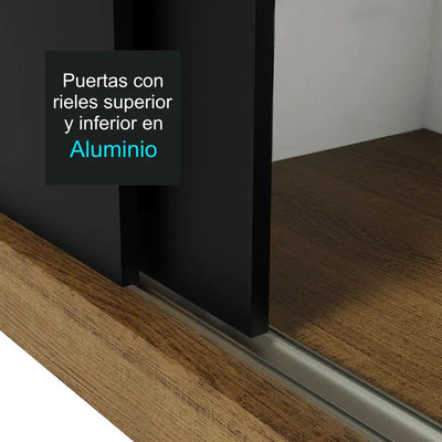 Ropero Matrimonial Reno Pareja 3 Puertas Corredizas con Espejo - Balton - 10957K1E
