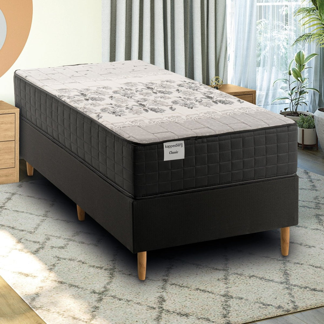 Sommier Classic Soltero 1 Plaza 88X188X26 - CMP125-088-137 + SOM008-088-137