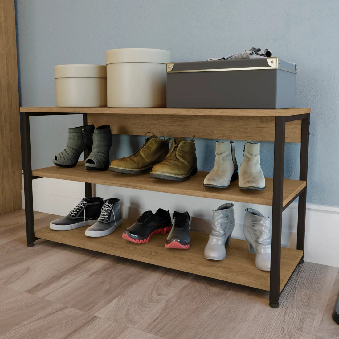 ZAPATERA LINEA INDUSTRIAL HIERRO - BALTON HOGAR - LI020-FRPRF